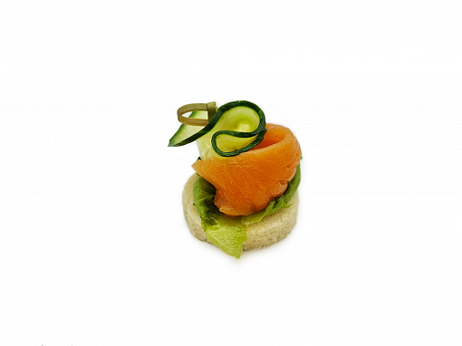 Canape with salmon, 7 pcs