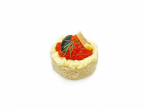 Canape with red caviar, 7 pcs