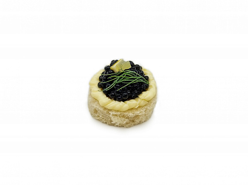 Canape with caviar (imitation), 7 pcs